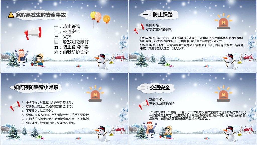 中小学寒假最全安全教育PPT课件