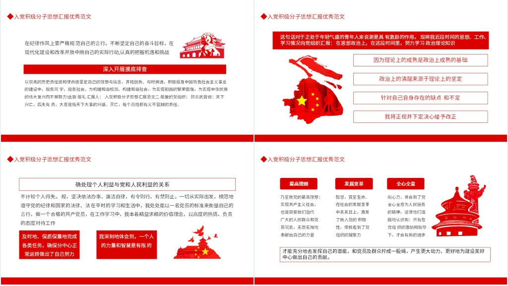 入党积极分子思想汇报PPT范文