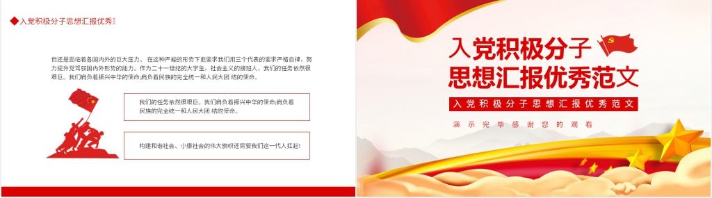 入党积极分子思想汇报PPT范文