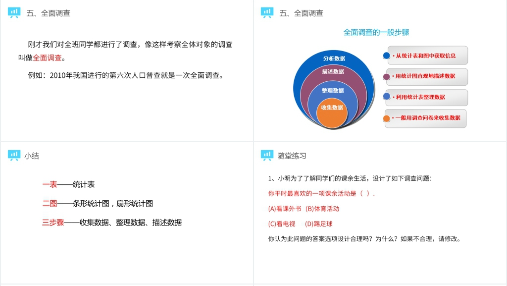 七年级初一下册《统计调查》PPT课件 七年级初一下册《统计调查》PPT课件