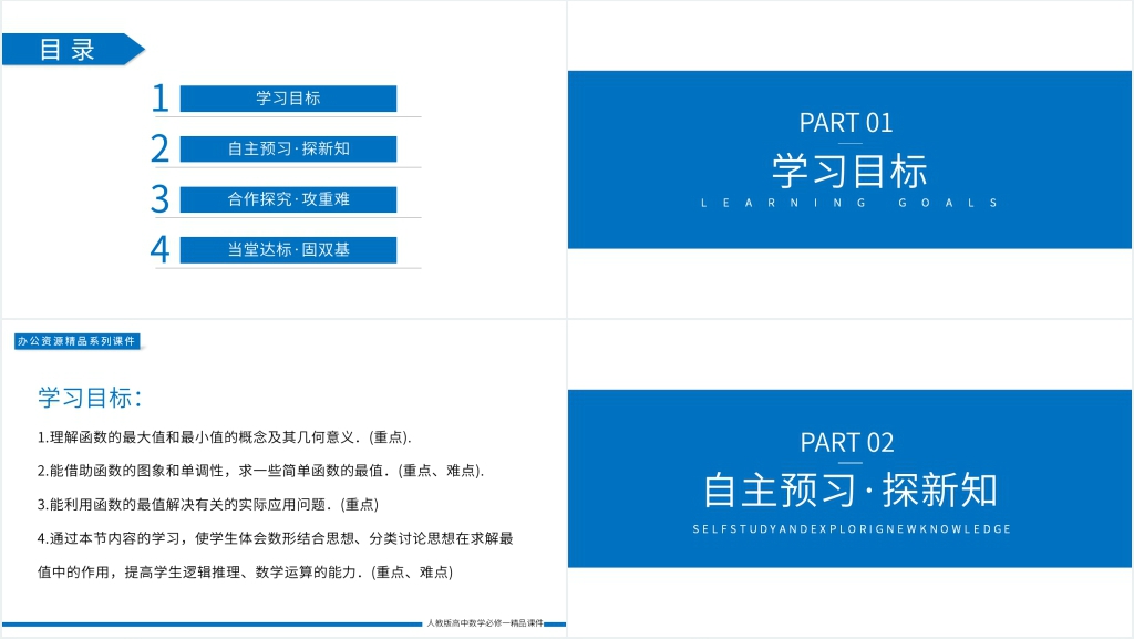 高一上册《函数的最大(小)值》PPT课件 高一上册《函数的最大(小)值》PPT课件