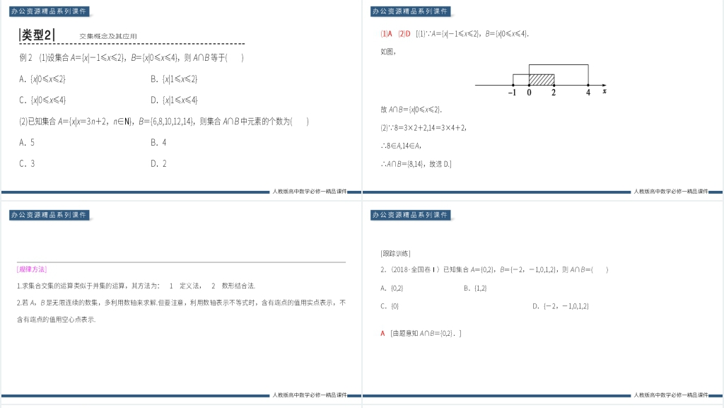 高一上册《并集交集及其应用》PPT课件