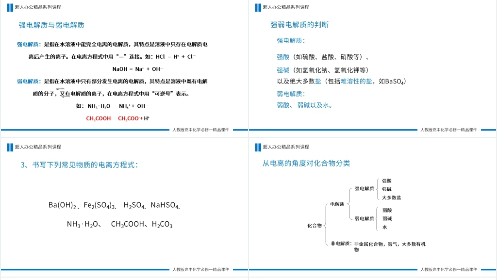 高一必修一《酸、碱、盐在水溶液中的电离》PPT课件