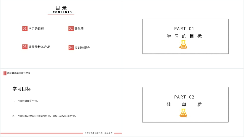 高一必修一《硅单质和硅酸盐》PPT课件 高一必修一《硅单质和硅酸盐》PPT课件