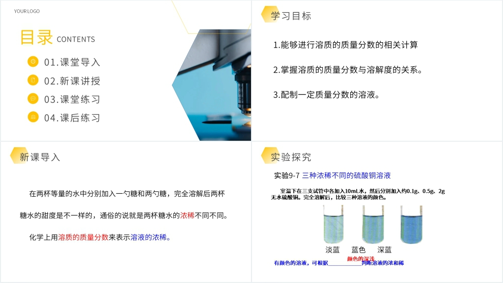 九年级下册初三《溶液的浓度》PPT课件 九年级下册初三《溶液的浓度》PPT课件