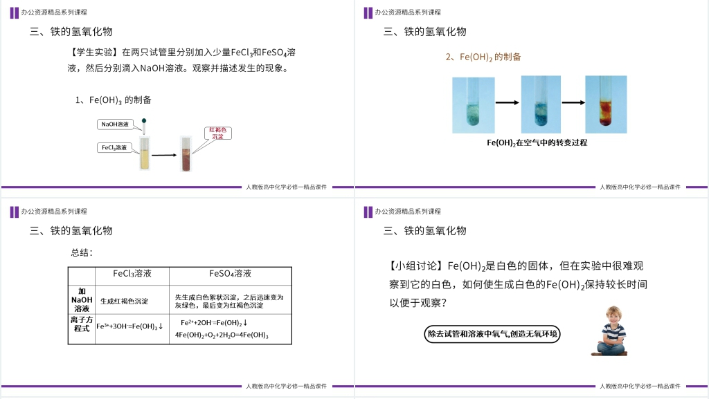 高一必修一《铁的重要化合物》教学PPT课件 高一必修一《铁的重要化合物》教学PPT课件