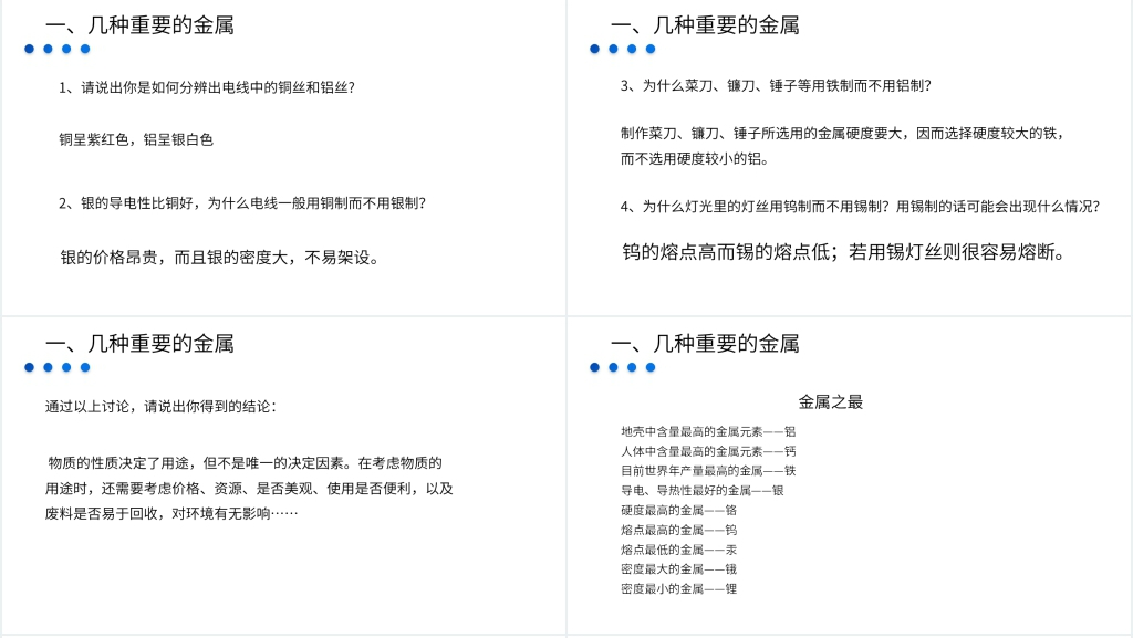 九年级初三下册《金属和金属材料》PPT课件