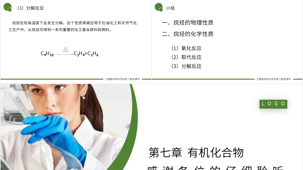 人教版高一必修二《烷烃的性质》PPT课件 人教版高一必修二《烷烃的性质》PPT课件