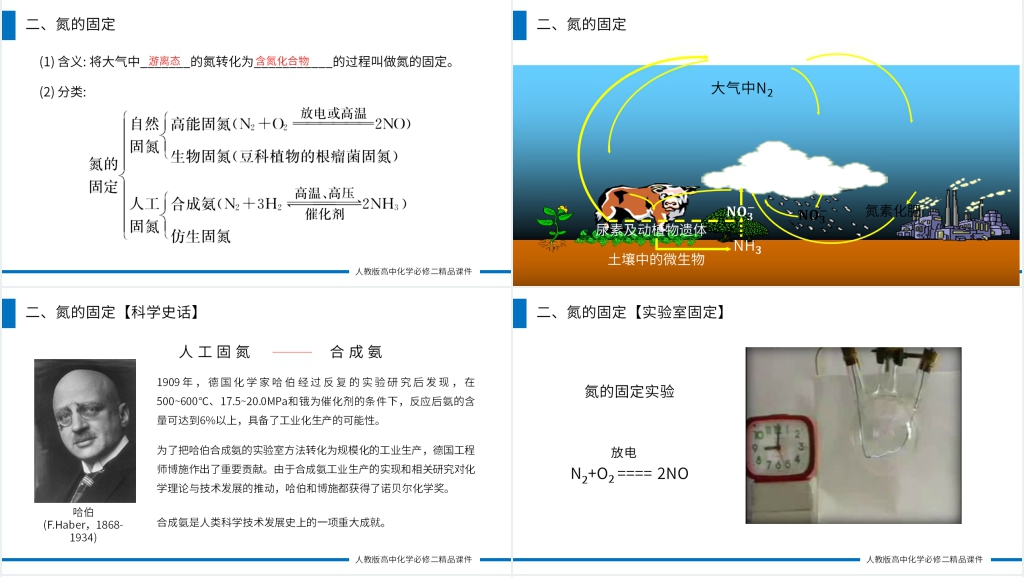高一必修二《氮气与氮的固定 一氧化氮和二氧化氮》第一课PPT课件 高一必修二《氮气与氮的固定 一氧化氮和二氧化氮》第一课PPT课件