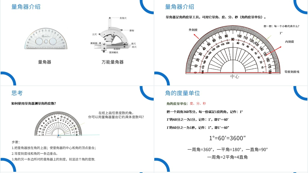 七年级初一上册《角》教学PPT课件 七年级初一上册《角》教学PPT课件