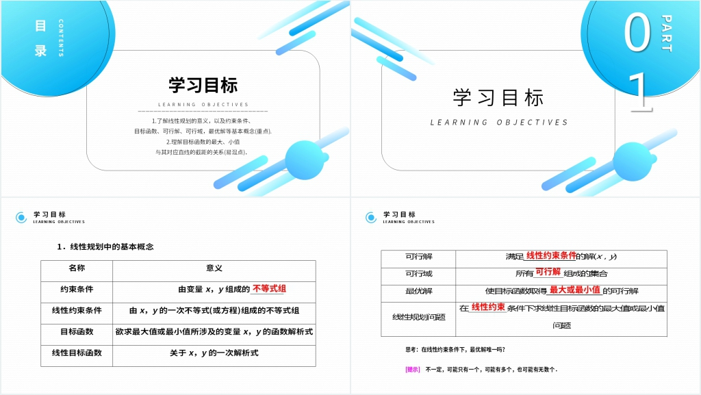 高二年级上册《 简单的线性规划问题》讲解PPT课件 高二年级上册《 简单的线性规划问题》讲解PPT课件