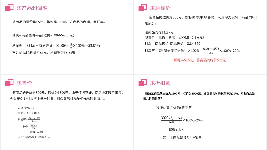 七年级初一上册《实际问题与一元一次方程:销售盈亏问题》PPT课件 七年级初一上册《实际问题与一元一次方程:销售盈亏问题》PPT课件