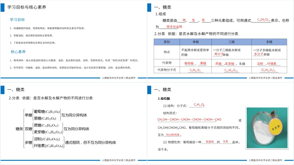 高一必修二《基本营养物质》教学PPT课件 高一必修二《基本营养物质》教学PPT课件