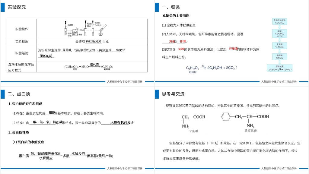 高一必修二《基本营养物质》教学PPT课件 高一必修二《基本营养物质》教学PPT课件