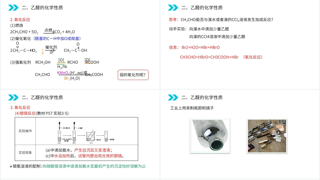 人教版高二化学选修五《醛》PPT课件 人教版高二化学选修五《醛》PPT课件