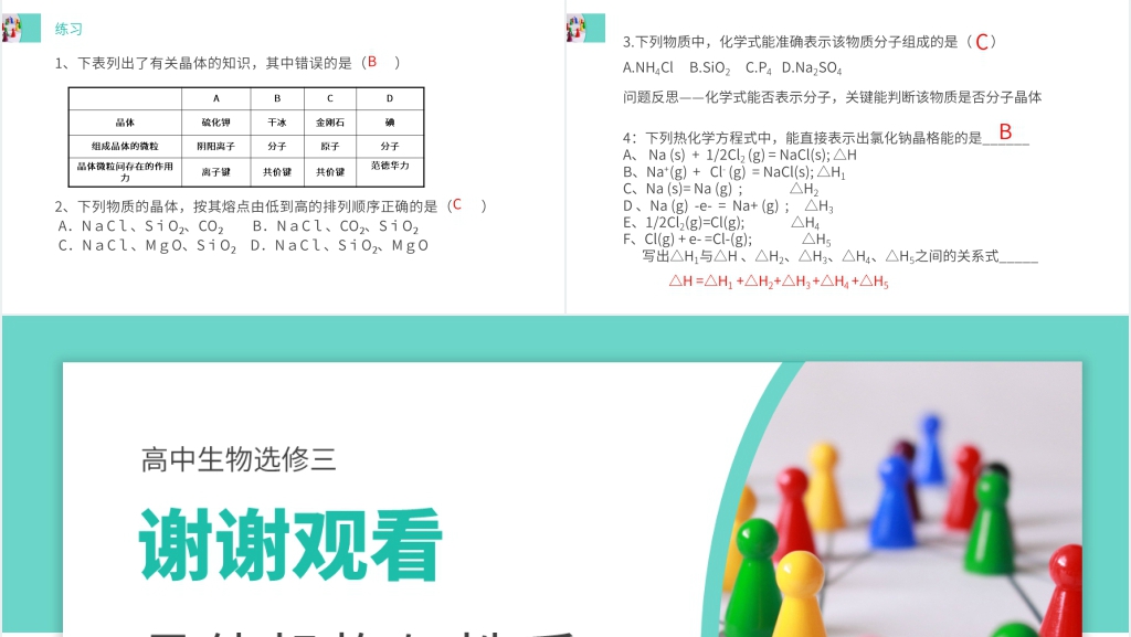 高二上册化学选修三《离子晶体》PPT课件
