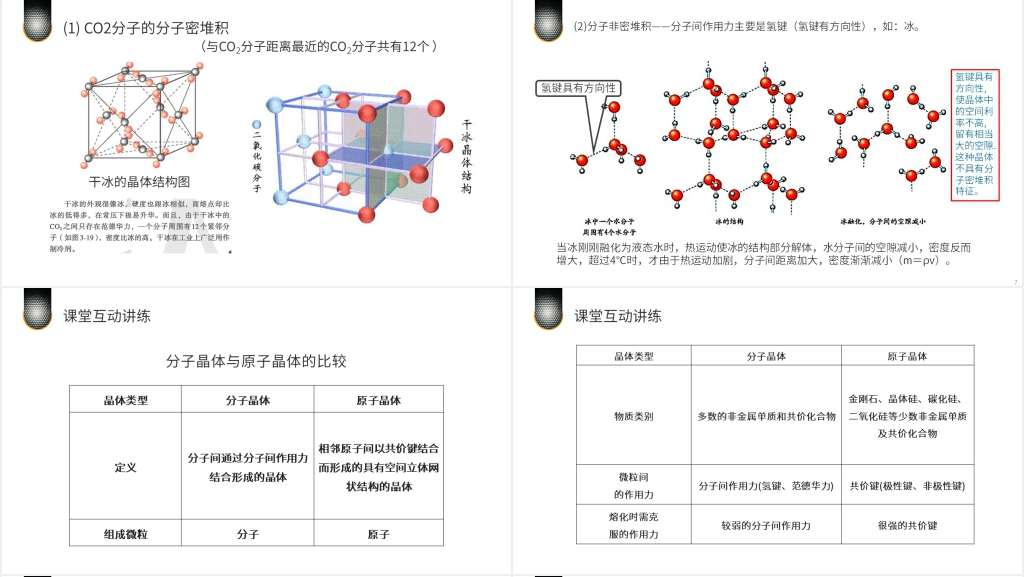 高二上册化学选修三《分子晶体与原子晶体》讲解PPT课件 高二上册化学选修三《分子晶体与原子晶体》讲解PPT课件