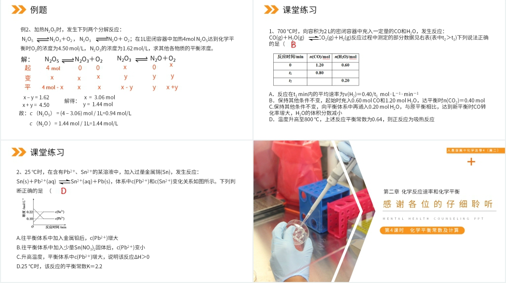 人教版高二化学选修4《化学平衡》(第4课时)PPT课件 人教版高二化学选修4《化学平衡》(第4课时)PPT课件