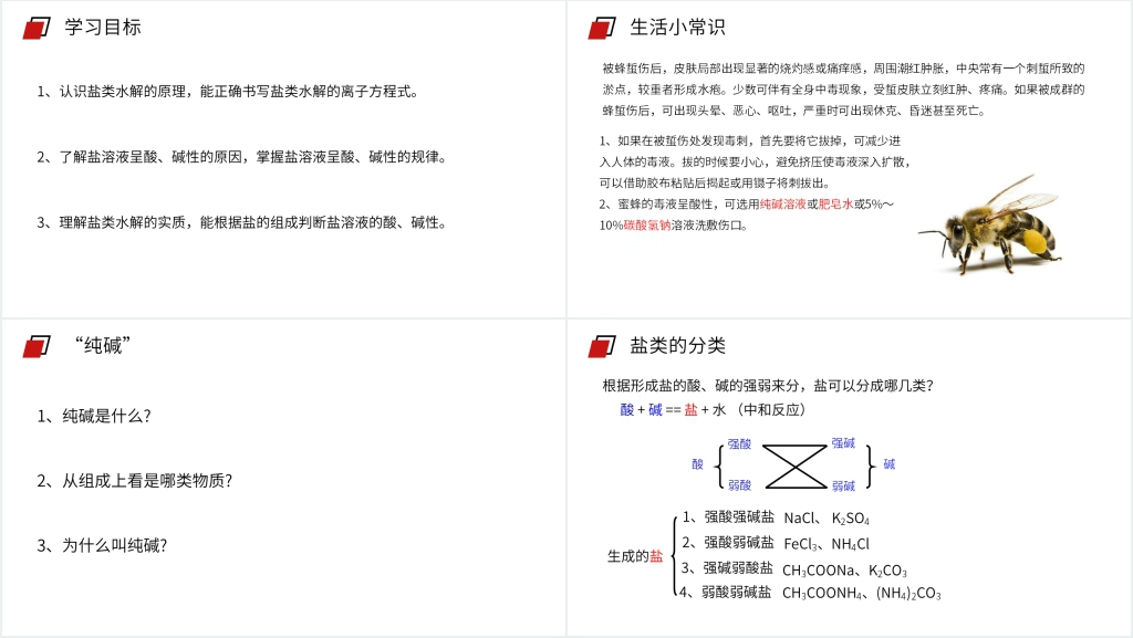人教版高二化学选修4《盐类的水解》PPT课件 人教版高二化学选修4《盐类的水解》PPT课件