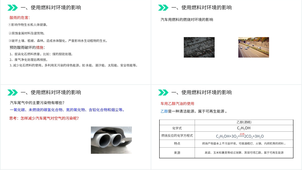 人教版初中化学九年级初三上册《燃料的合理利用与开发》教学PPT课件 人教版初中化学九年级初三上册《燃料的合理利用与开发》教学PPT课件