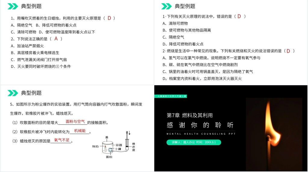 人教版初中化学九年级初三上册《燃烧和灭火》教学PPT课件 人教版初中化学九年级初三上册《燃烧和灭火》教学PPT课件