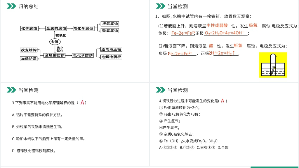 人教版高二化学选修4《金属的电化学腐蚀与防护》教案PPT课件 人教版高二化学选修4《金属的电化学腐蚀与防护》教案PPT课件