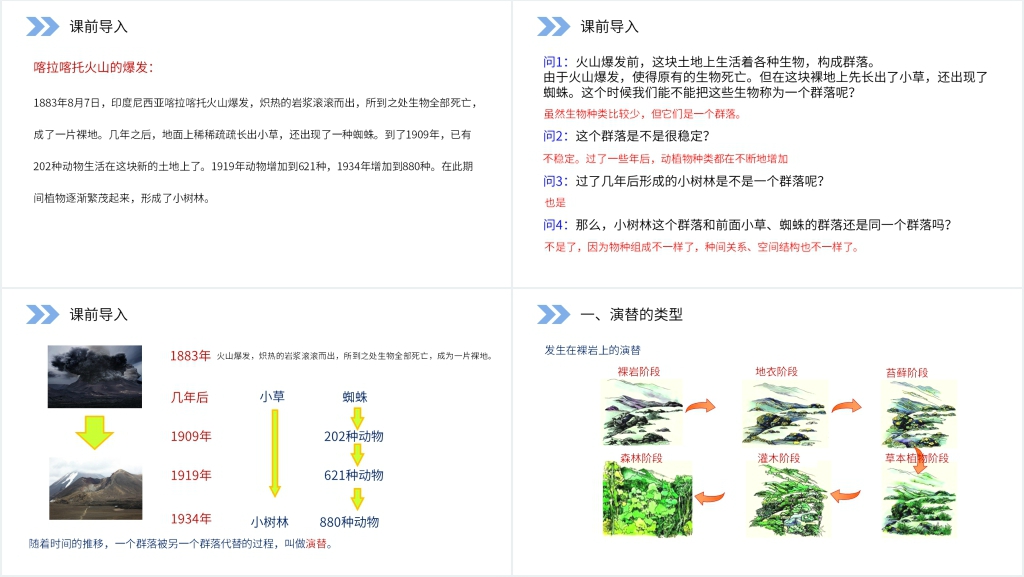 人教版高二生物必修三《群落的演替》讲课PPT课件 人教版高二生物必修三《群落的演替》讲课PPT课件