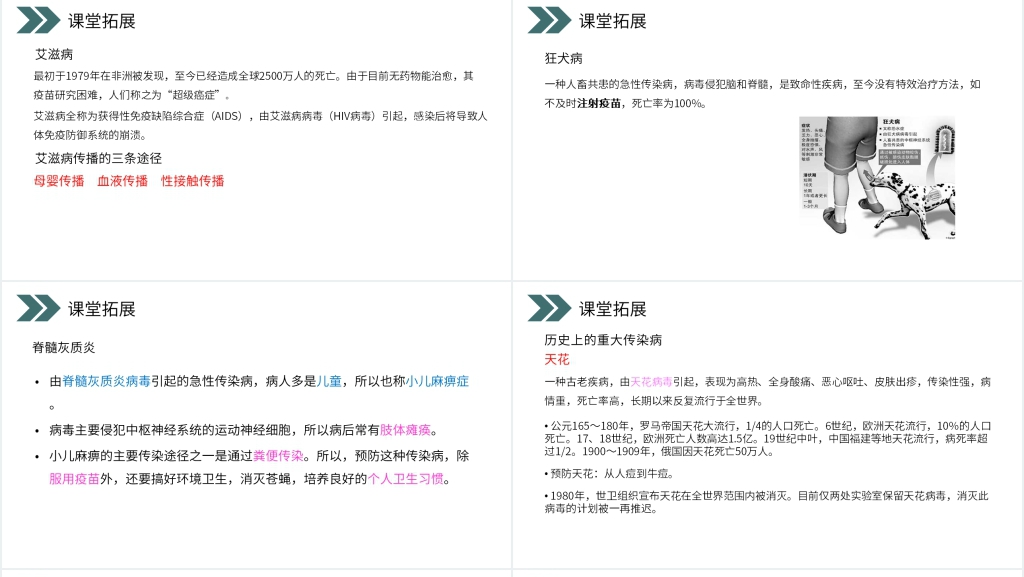 人教版初中生物八年级初二下册《传染病及其预防》PPT课件 人教版初中生物八年级初二下册《传染病及其预防》PPT课件
