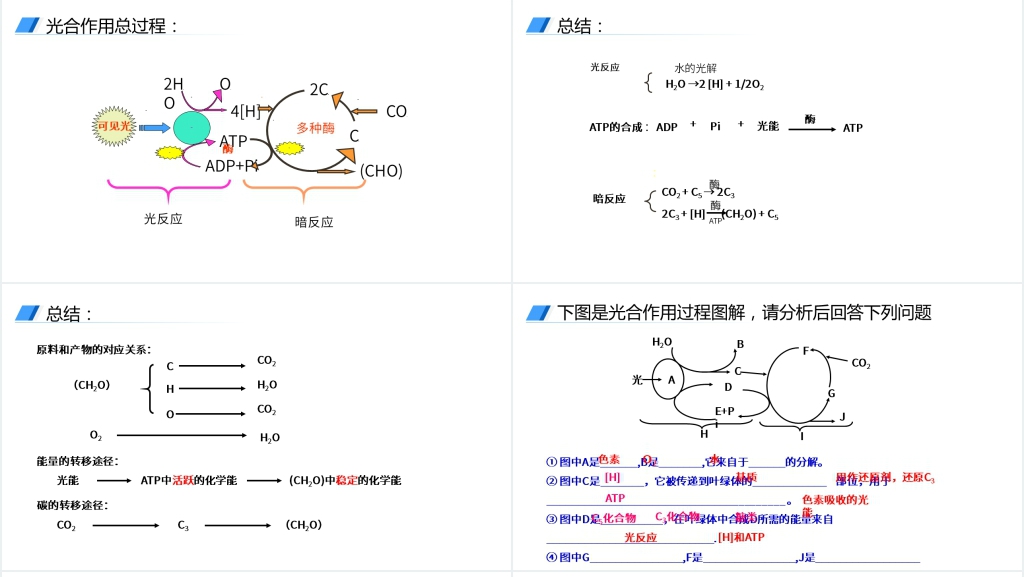 人教版必修高一生物《光合作用的原理和应用》讲解PPT课件 人教版必修高一生物《光合作用的原理和应用》讲解PPT课件