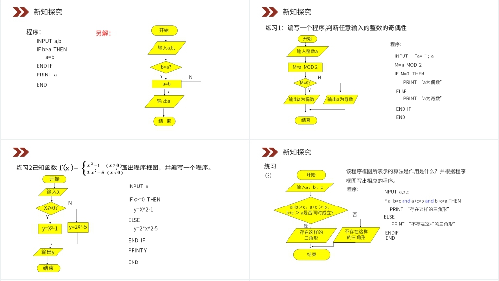人教版高中数学必修三《条件语句》PPT课件 人教版高中数学必修三《条件语句》PPT课件