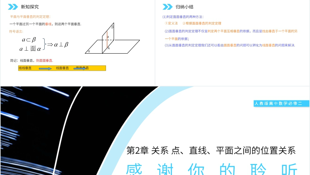 人教版高中数学必修二《面面垂直的判定》PPT课件 人教版高中数学必修二《面面垂直的判定》PPT课件
