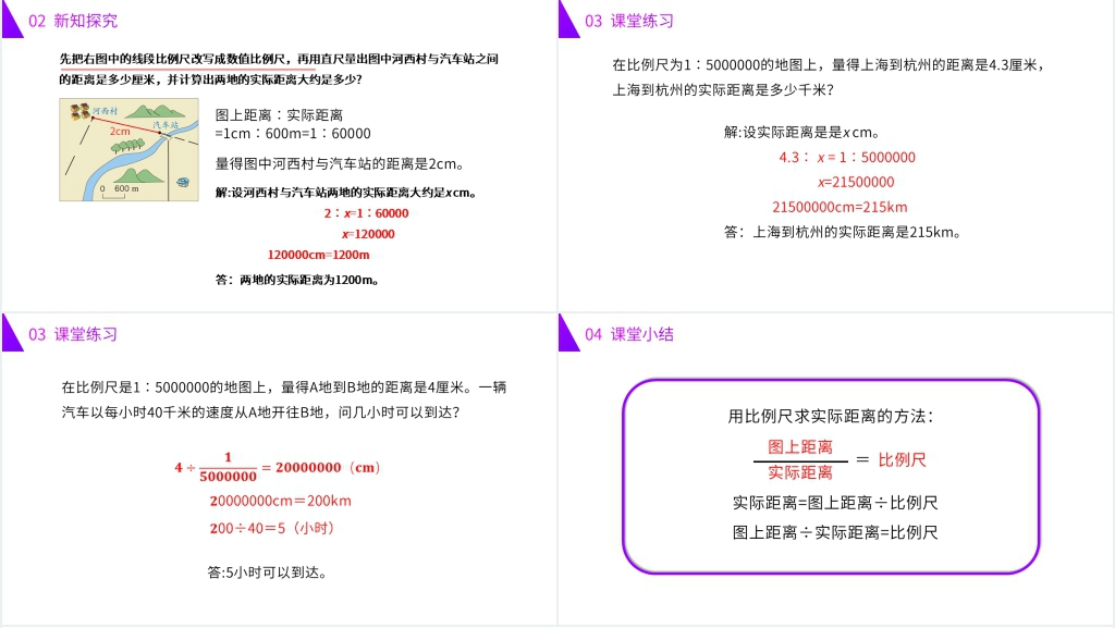 人教版六年级数学下册《比例尺的应用》(第4.3.2课时)教学PPT课件 人教版六年级数学下册《比例尺的应用》(第4.3.2课时)教学PPT课件