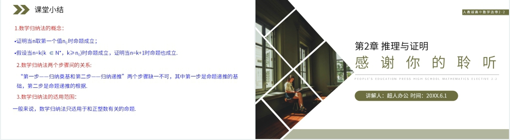 人教版高中数学选修2-2《数学归纳法》PPT课件 人教版高中数学选修2-2《数学归纳法》PPT课件