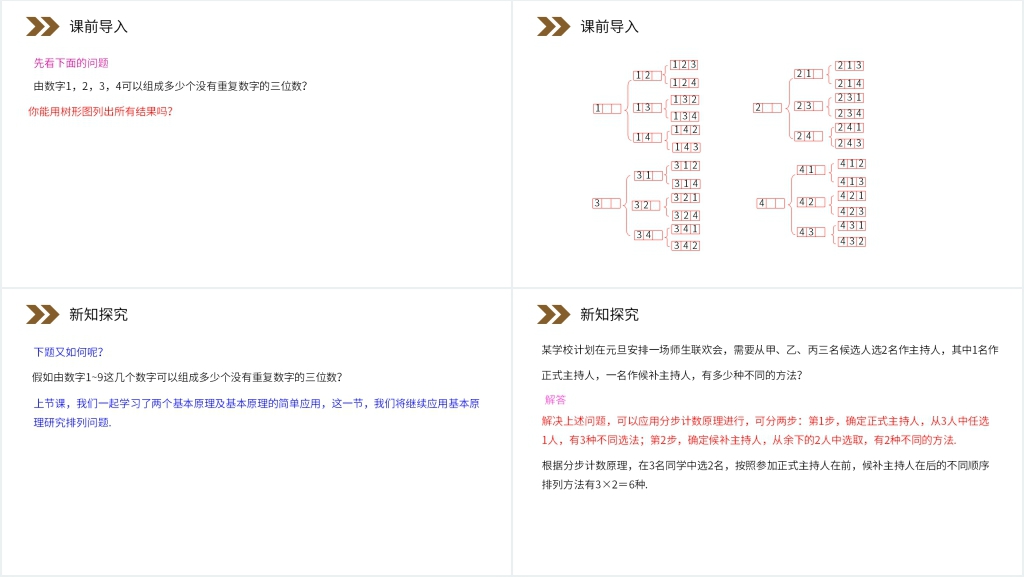 人教版高中数学选修2-3《排列》PPT课件 人教版高中数学选修2-3《排列》PPT课件