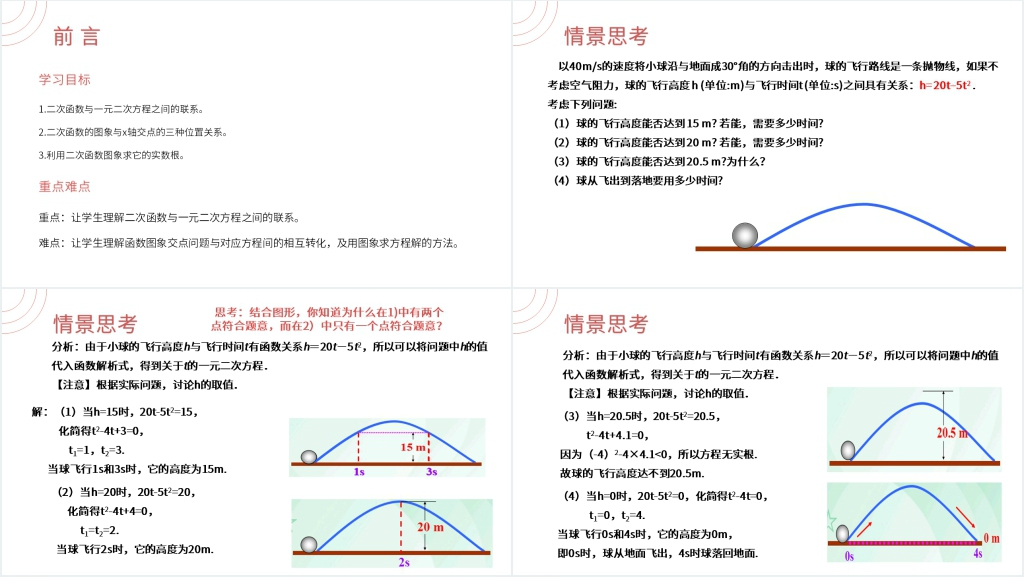 九年级初三数学上册《 二次函数与一元二次方程》讲解PPT课件 九年级初三数学上册《 二次函数与一元二次方程》讲解PPT课件
