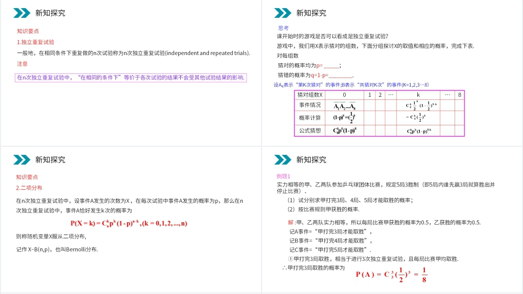 人教版高中数学选修2-3《独立重复试验与二项分布》PPT课件 人教版高中数学选修2-3《独立重复试验与二项分布》PPT课件