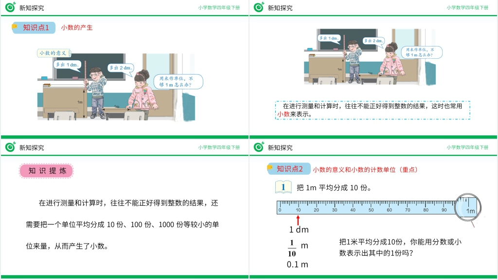 小学数学四年级下册《小数的意义》PPT课件 小学数学四年级下册《小数的意义》PPT课件