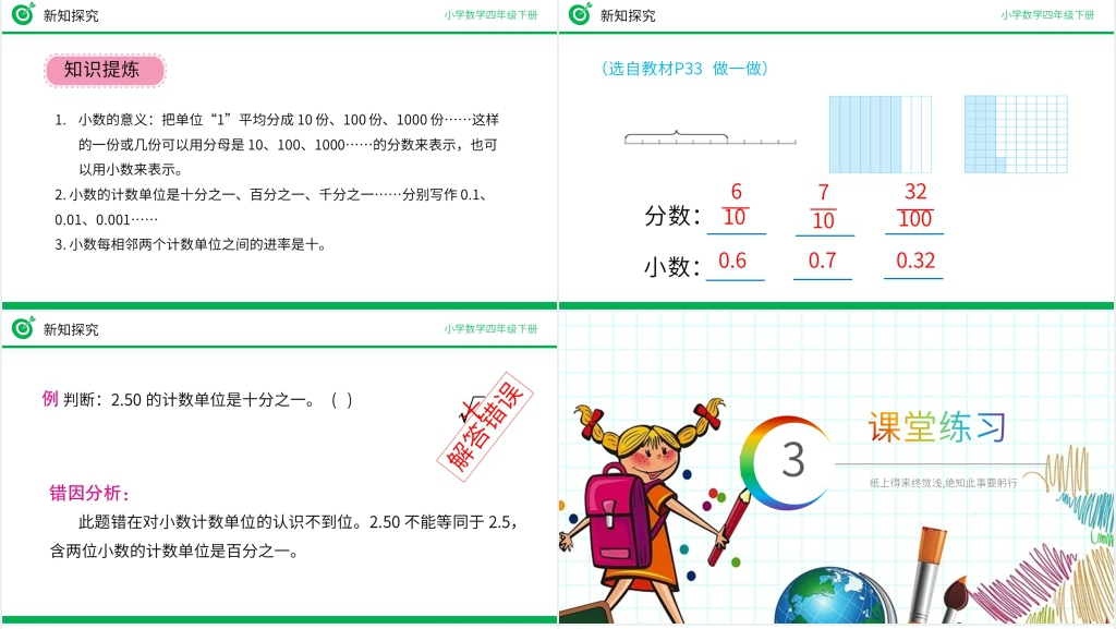小学数学四年级下册《小数的意义》PPT课件 小学数学四年级下册《小数的意义》PPT课件