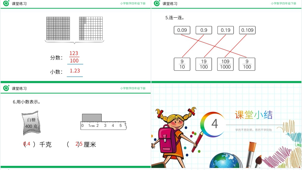 小学数学四年级下册《小数的意义》PPT课件 小学数学四年级下册《小数的意义》PPT课件
