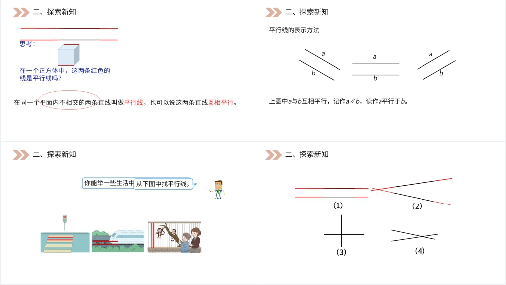 人教版小学数学四年级上册《平行与垂直》教学PPT课件 人教版小学数学四年级上册《平行与垂直》教学PPT课件