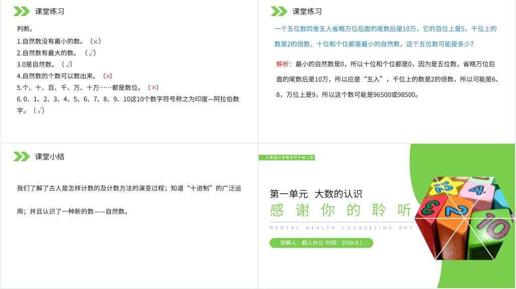 人教版小学数学四年级上册《数的产生十进制计数法》教学PPT课件 人教版小学数学四年级上册《数的产生十进制计数法》教学PPT课件