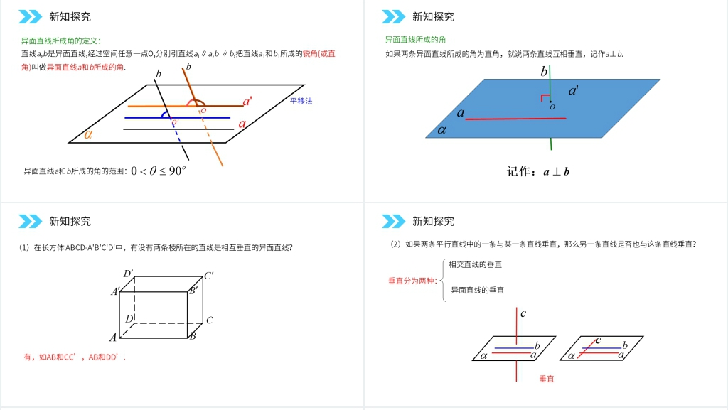 人教版高中数学必修二《空间直线与平面的位置关系》PPT课件