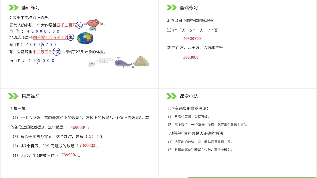 人教版小学数学四年级上册《亿以内数的写法》讲解PPT课件 人教版小学数学四年级上册《亿以内数的写法》讲解PPT课件