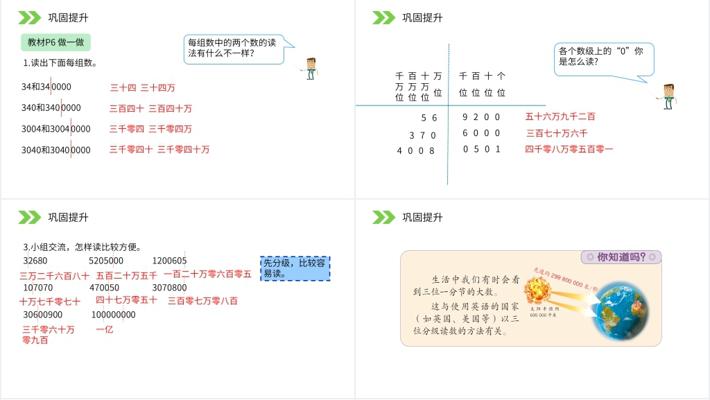 人教版小学数学四年级上册《亿以内数的读法》教学PPT课件 人教版小学数学四年级上册《亿以内数的读法》教学PPT课件