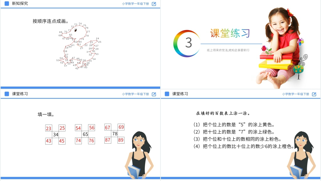 人教版小学数学一年级下册《数的顺序》PPT课件