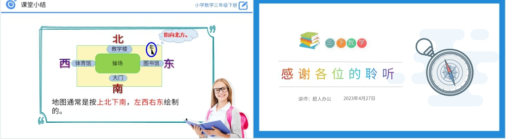 小学数学三年级下册《认识东、南、西、北》教案PPT课件 小学数学三年级下册《认识东、南、西、北》教案PPT课件