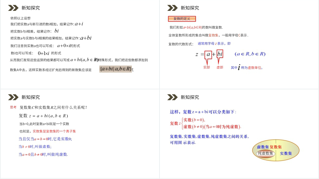 人教版高中数学选修1-2《数系的扩充和复数的概念》教案PPT课件 人教版高中数学选修1-2《数系的扩充和复数的概念》教案PPT课件