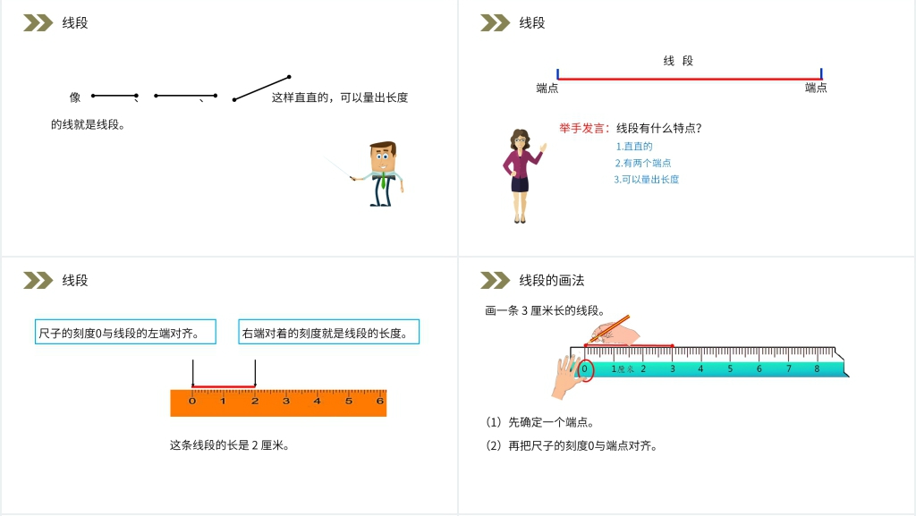 人教版小学数学二年级上册《认识线段及画法》PPT课件 人教版小学数学二年级上册《认识线段及画法》PPT课件