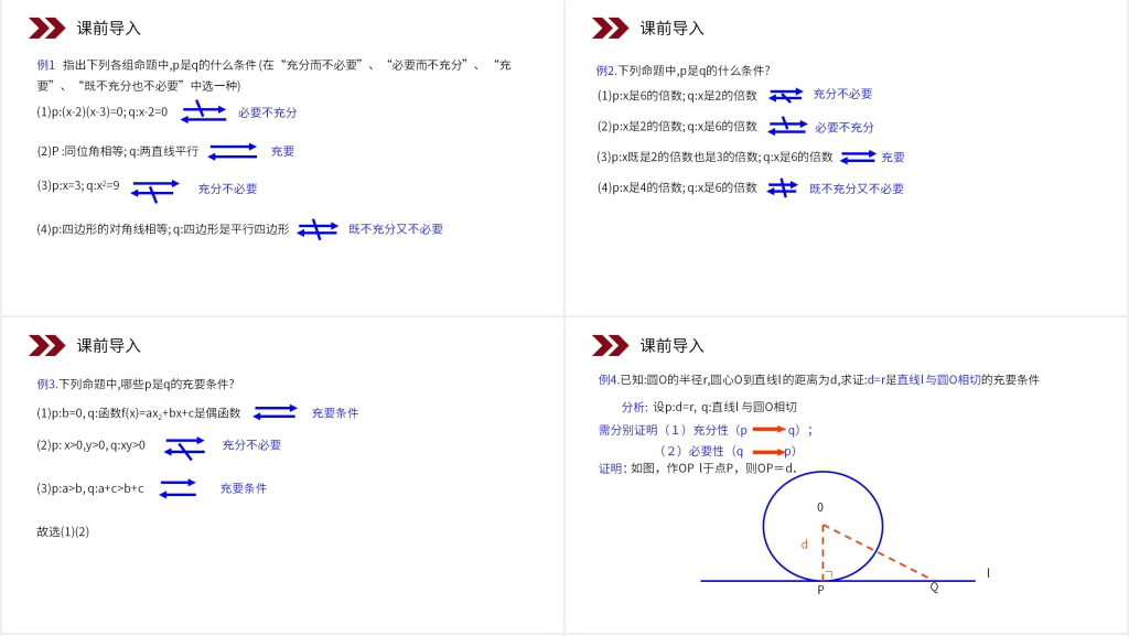 人教版高中数学选修2-1《充要条件》PPT课件