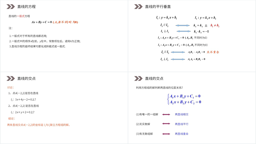 人教版高中数学必修二《两条直线的交点坐标》教案PPT课件